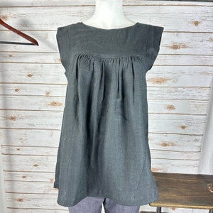 LT 1802 /BLACK/ 100% Linen Blouse