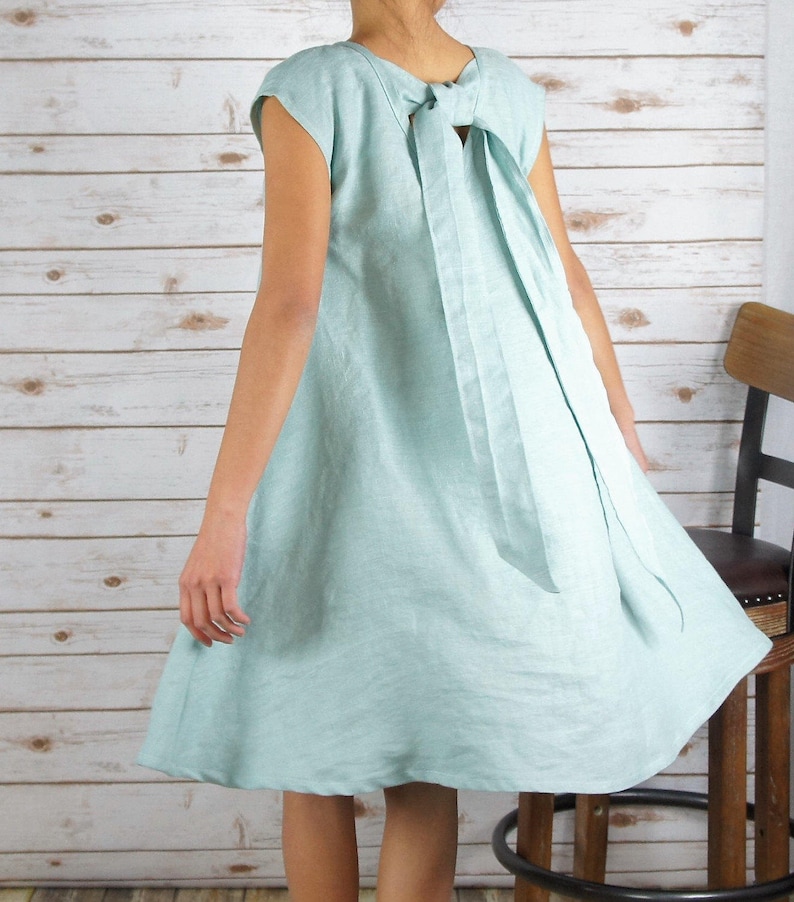 LD1701/Linen Dress/Washed/ Textured/100% LINEN/LINEN dress image 1