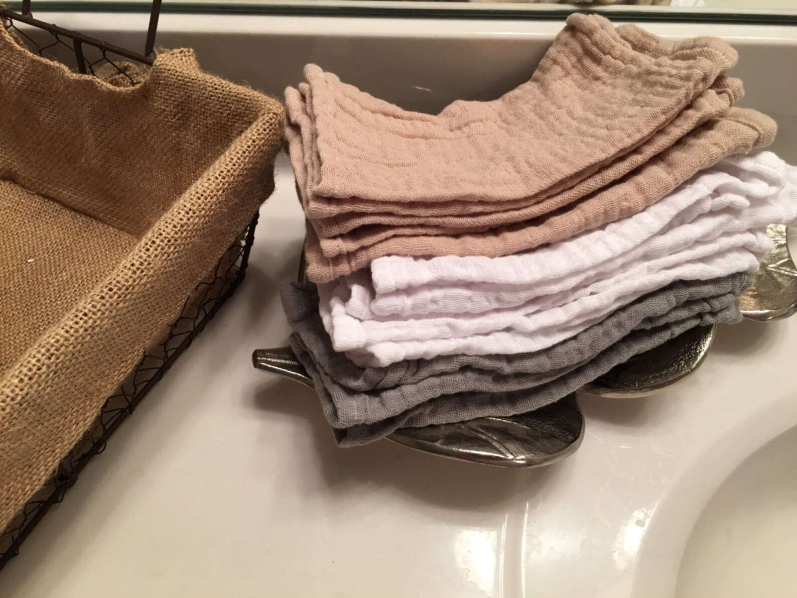 Muslin/ Gauze/ HAND Towels/double Layers Hand Towels SET of 6 Etsy