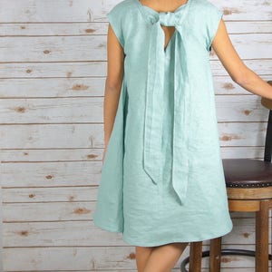 LD1701/Linen Dress/Washed/ Textured/100% LINEN/LINEN dress image 2