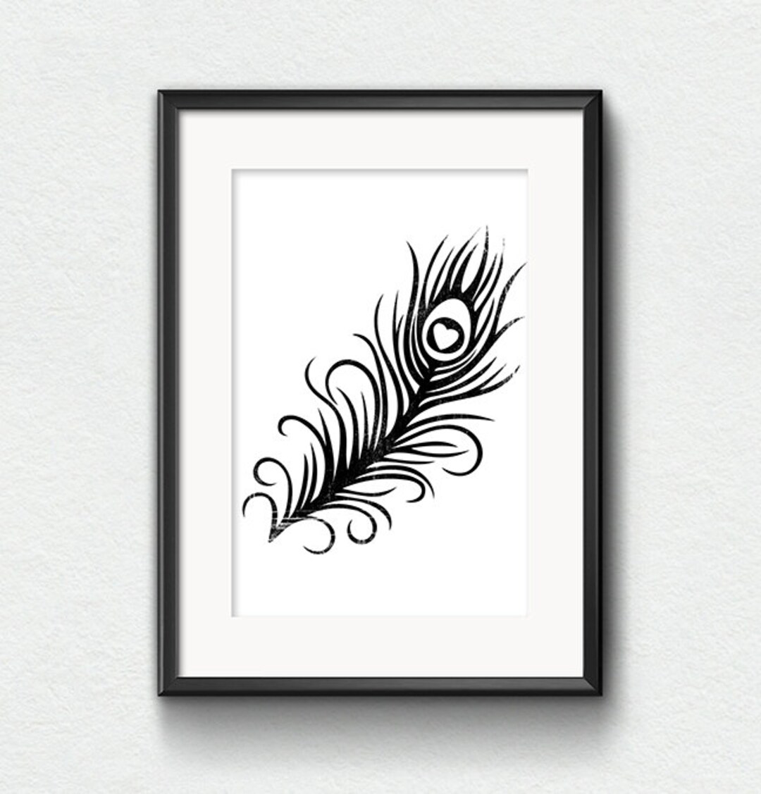 Peacock Feather Printable Art Poster - Etsy