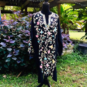 Vintage Handmade Embroidered Kaftan Dress image 1