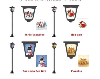 40 Inch Solar Lamp Post Light, Christmas Snowman Cardinal Pumpkin Yard Light, Outdoor Holiday Pathway Garden Decor, Dusk to Dawn