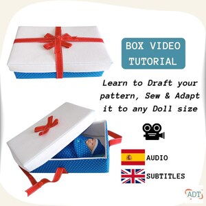Fabric Box Pattern Video Tutorial. Step By Step Doll Carrier for Articulated Doll. Custom Rectangular Doll Storage Box.