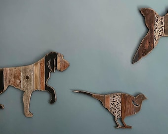 German Wirehaired Pointer - with 2 pheasants  (SOLD made-to-order)
