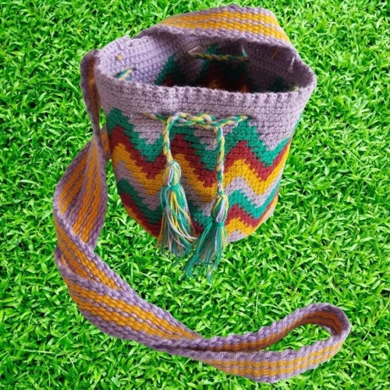 pequeña hecha a mano bolso wayuu playero - Etsy España