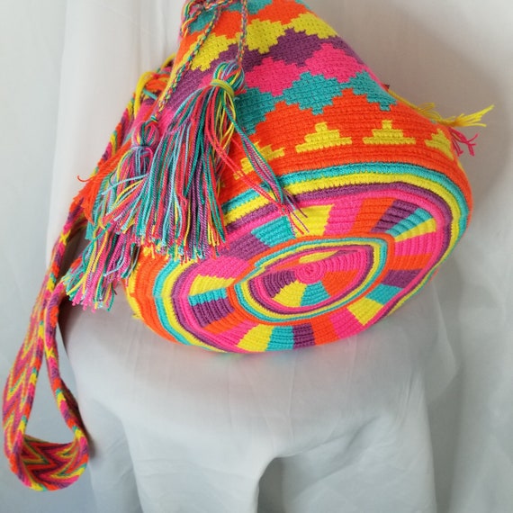 Mochila Wayuu Grande de Mujer Bolso Wayuu Playero Tejido a | Etsy España