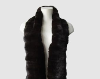 レディース サイズ 10/12 ダークランチ ミンクファーコート SUPERB