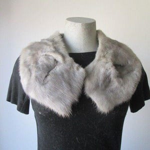 Women's Natural Sapphire Mink Fur Collar MINT For Coat Raincoat Jacket image 1
