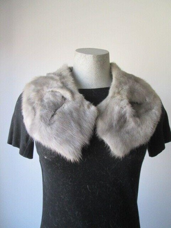 Women's Natural Sapphire Mink Fur Collar MINT For Coat Raincoat Jacket