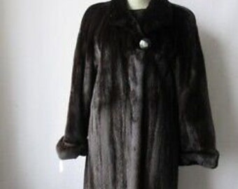 Women's Sz 12/14 FEMALE Mink Fur Coat Superb CANADA MAJESTIC