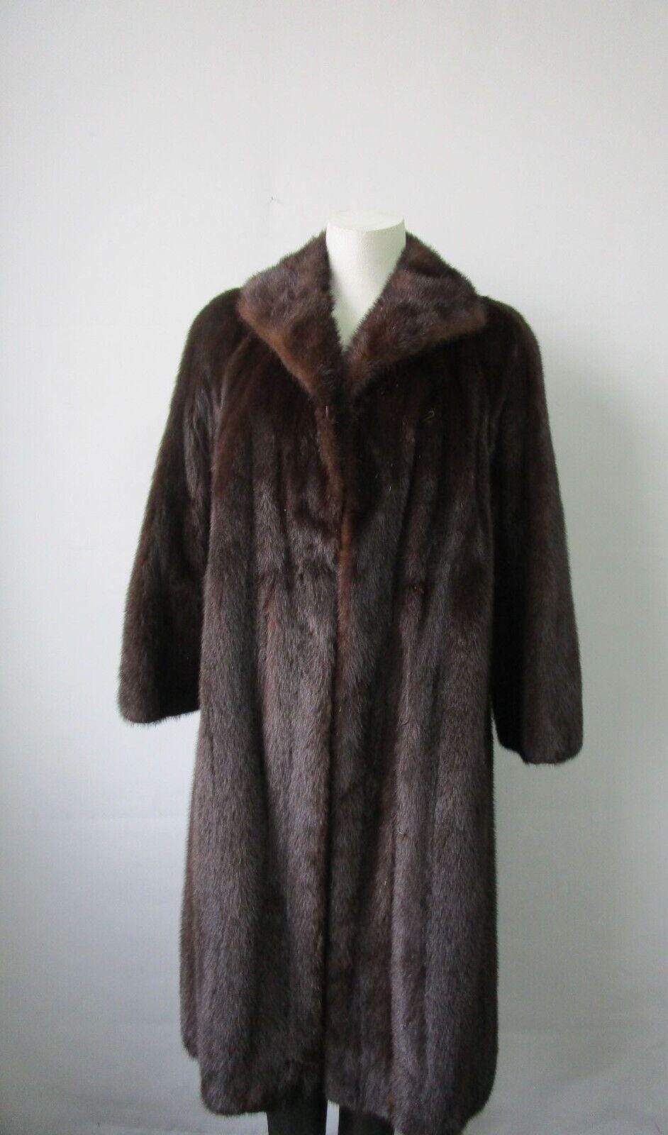 レディース サイズ 8 ダークランチ ミンク ファー コート ジャケット