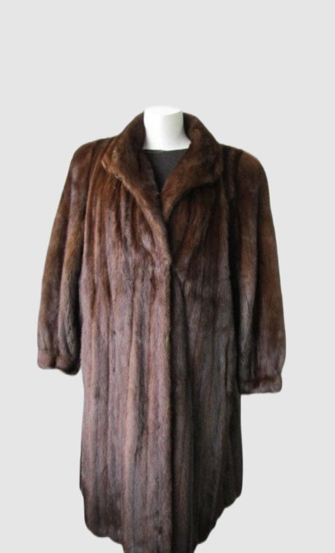 【DoKlri-】EMBA Demi-Buff NATURAL MINK Women's Sz L 12 /14 Natural Demi-buff FEMALE Mink Fur Coat MINT+