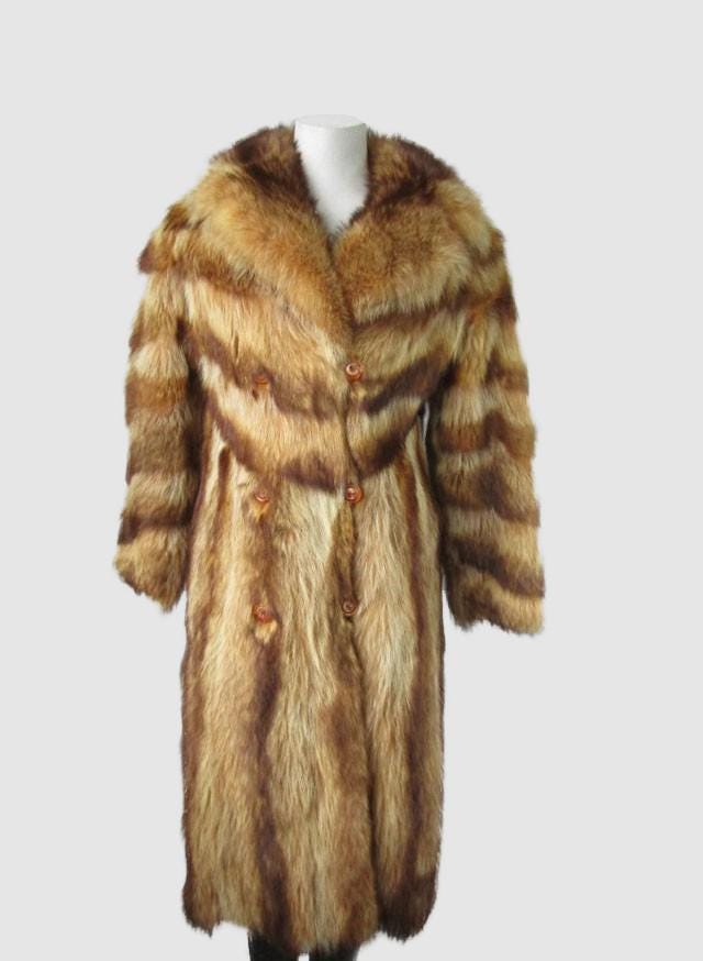 Women's Sz 4 Tanuki Raccoon Fur Coat Jacket MINT Woman - Etsy