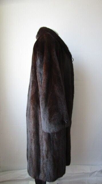 ダークブラウン ランチミンクコート レディース サイズ10 ダークランチミンクファーコート 新品同様 セール