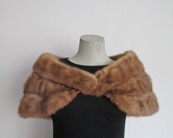 Women's Real Mink Fur Cape Shawl Stole Wrap Cape Mint+ Sable WEDDING SALE