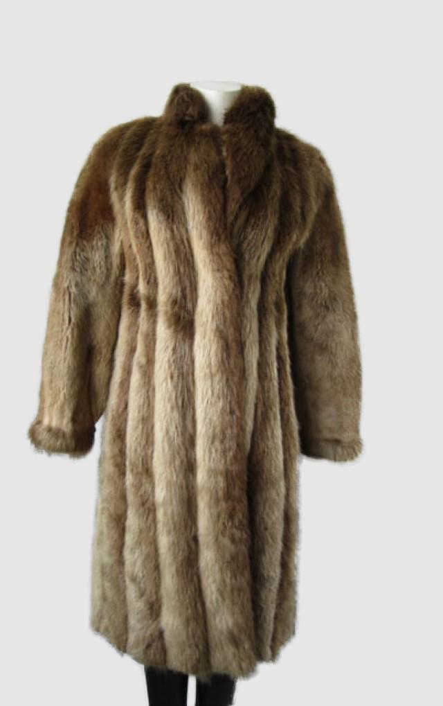 Women's Beaver Fur Coat Jacket MINT Sz 2/4 - Etsy