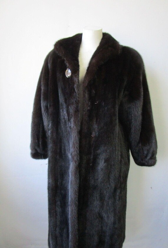 レディース サイズ 14/16 XL ダークランチ ミンクファーコート MINT+