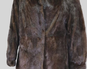 Women's Sz 10 Canadian Mink Fur Coat Jacket VG+ Woman