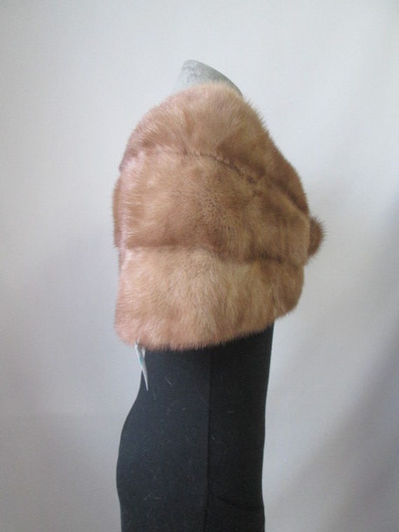Women's Real Mink Fur Cape Shawl Stole Wrap Cape … - image 2