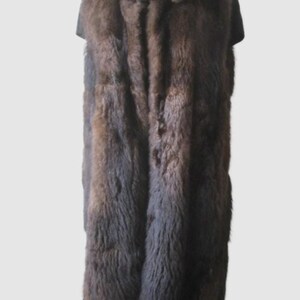 Women&#39;s Sz 8 Brown Opossum Fur Lining Vest SUPERB