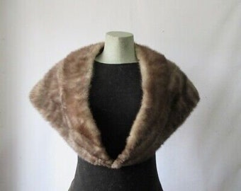 Women's Real Mink Fur Collar Shawl Stole Wrap Cape MINT Sable WEDDING SALE