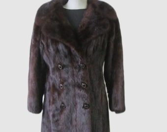 女性用サイズ 6 ダークランチミンクファーコート 新品一掃セール