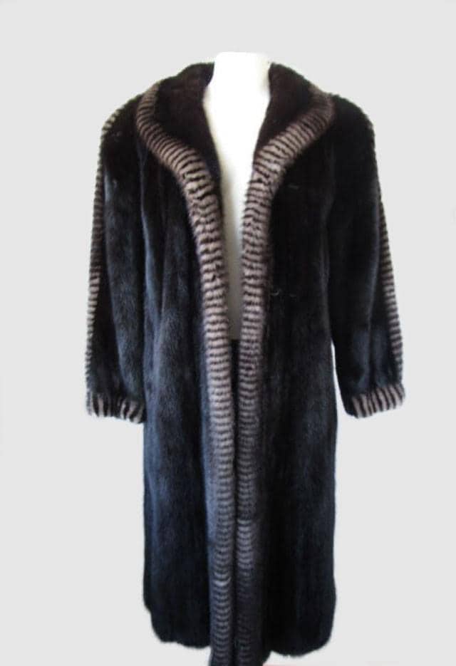 レディース サイズ8 ダークランチ サファイア ミンクファーコート