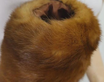 Women's MINT+ Mink Fur Hand Muff Wristlet Small