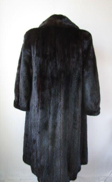 MINT CANADIAN DARK RANCH MINK & CRYSTAL FOX FUR COAT JACKET