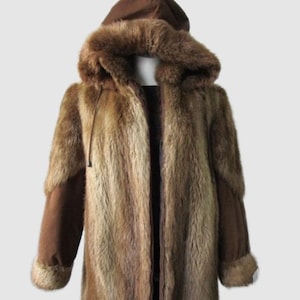 Beaver Fur Jacket With Hood - Etsy