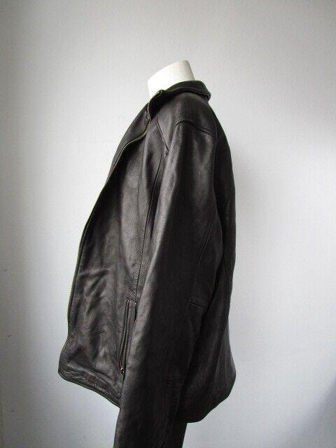 Men's Black Genuine Leather Jacket Coat Sample Sale Sz L Men's Black Genuine Leather Jacket Coat Sample Sale Sz L