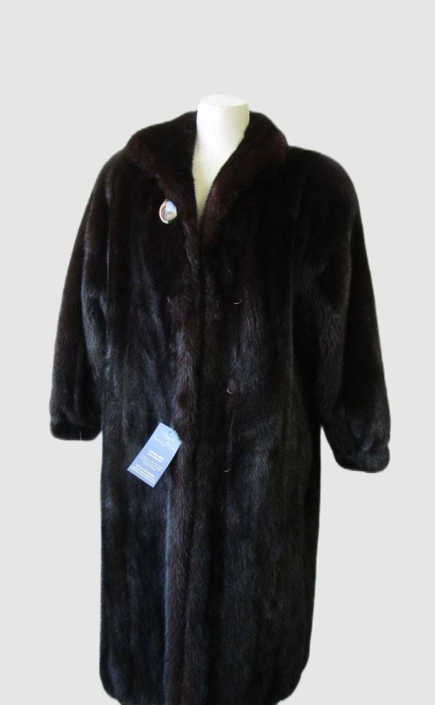 ダークブラウン ランチミンクコート レディース サイズ 10/12 ダークランチ ミンクファーコート MINT+ 女性