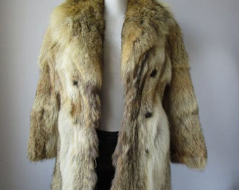 Women's Sz 6 Coyote Fur Coat Jacket VG+ - Etsy