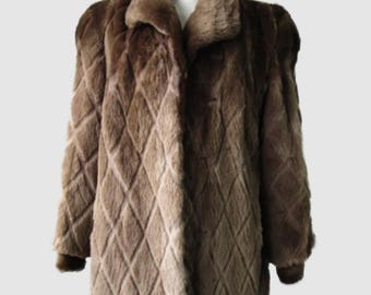 Chaqueta de piel de mapache esquilada para mujer, talla 10, EXCELENTE, OFERTA