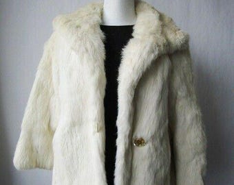 Manteau D'hiver En Fourrure De Lapin Betty Barclay - Taille 40 - Noir - Occasion Très Bon état