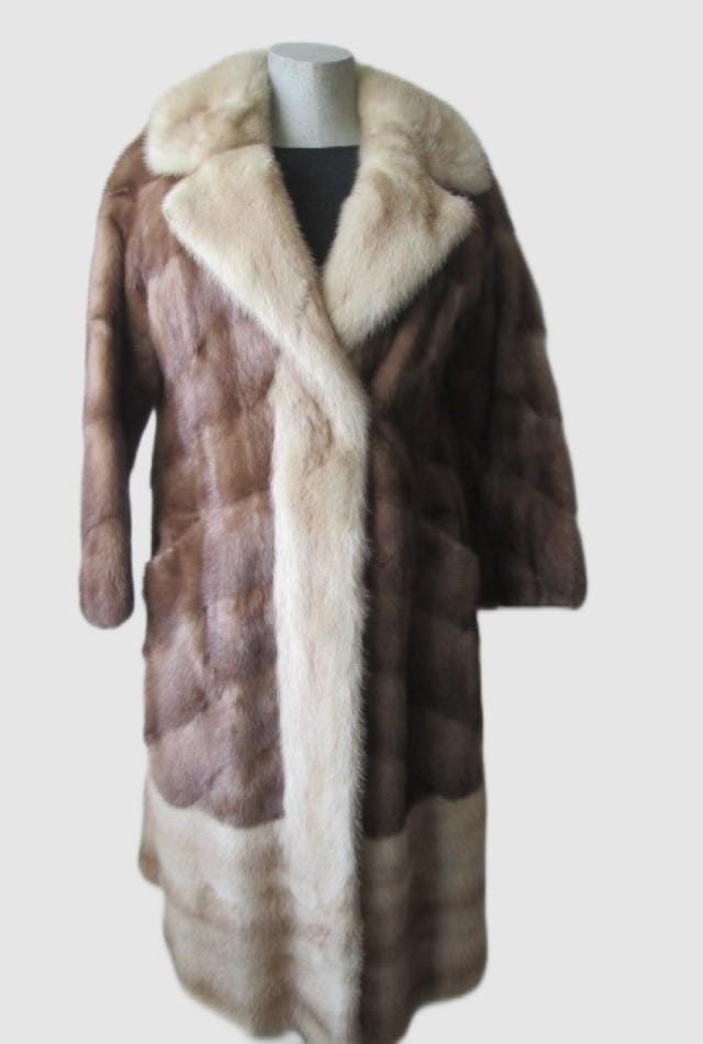 レディース サイズ 6 パステル＆ブラウン クロスパール ミンクファー