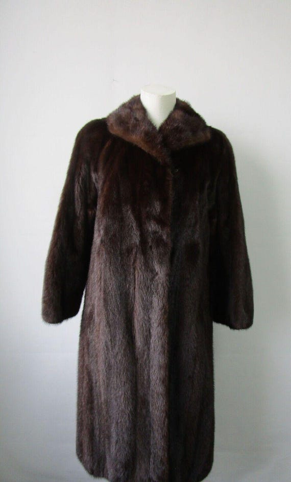 レディース サイズ 8 ダークランチ ミンク ファー コート ジャケット