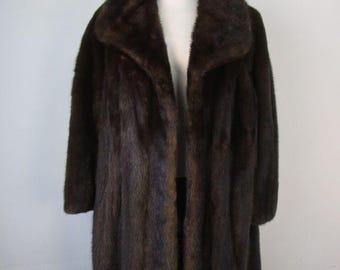 レディース サイズ 10/12 ダークランチ ミンクファーコート MINT+ 女性