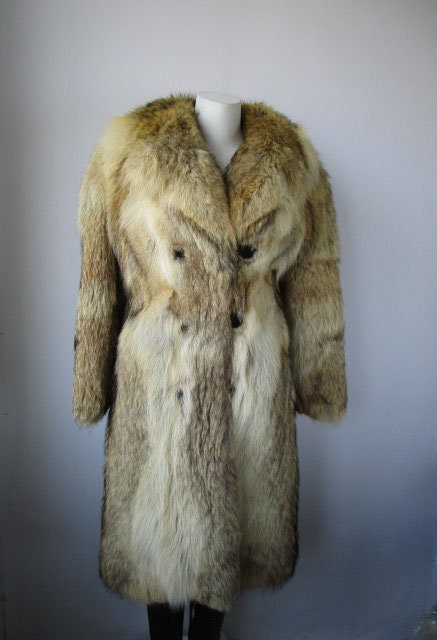 Women's Sz 6 Coyote Fur Coat Jacket VG+ - Etsy