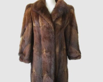 Frauen Sz 8 Bisamratte Pelzmantel MINT SALE