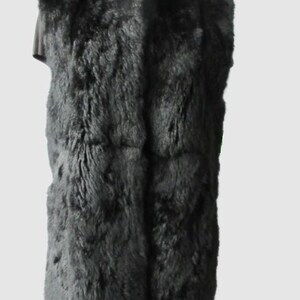 Women&#39;s Sz 8 Black Opossum Fur Vest Lining MINT+
