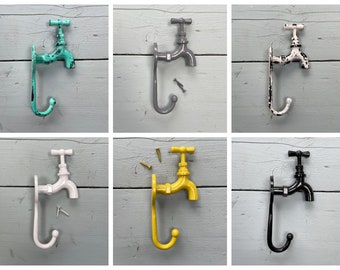 Exclusive Soame At Home Cast Iron Tap Design Coat Hooks - FREE & QUICK Delivery Industrial Rustic Coat Rack, Hat rack