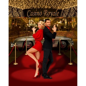Casino Royale 007 Backdrop, James Bond Photo Backdrop, Red Carpet Casino Night, Homecoming, Dance, Secret Agent, Spy, Party, Dance, Event