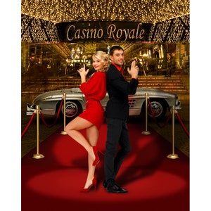 Casino Royale 007 Backdrop James Bond Photo Backdrop Red Carpet Casino Night Homecoming Dance Secret Agent Spy Party Dance Event Etsy