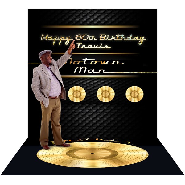 Motown Birthday Backdrop Banner, Man's Soul Banner en Detroit Sound door AlbaBackgrounds