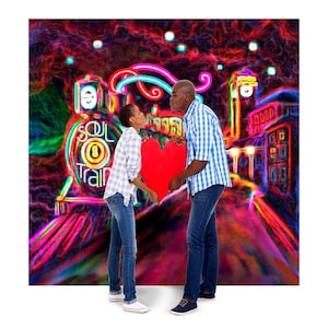 Soul Train Photo Booth Prop, Prom Dance Party Decorations, Photography Backdrop by Alba Backgrounds