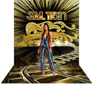 Soul Train Prom Photo Booth Props Party Decorations, Photo Backdrop, Disco Birthday Banner and Dance Backdrop by AlbaBackgrounds