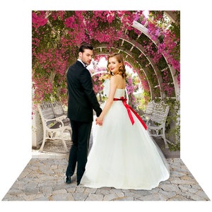 Petal Pink Wedding Archway Backdrop: Bridal Shower Photo Booth