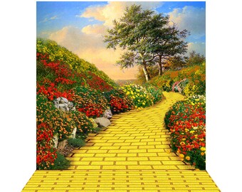 Wizard of Oz Yellow Brick Road Photo Backdrop Prop, Party Decorations by AlbaBackgrounds